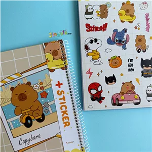 دفتر خط دار مجلد 80 برگ Character + استیکر پیتیکو کد 326