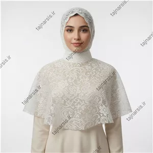 یقه حجاب تور دانتل