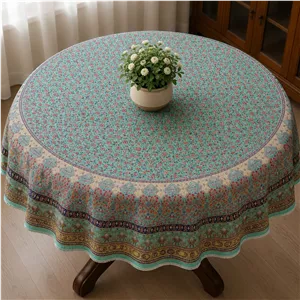 رومیزی پارچه ای مخمل گرد