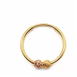 گوشواره حلقه ای دو گوی 420 سوت