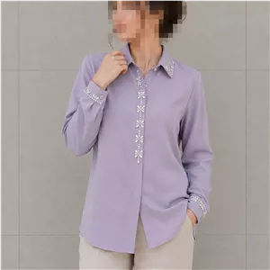 شومیز مجلسی جواهردوزی لوندرخاکستری(طوسی-یاسی)1102
