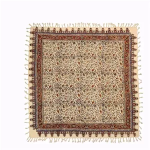 رومیزی قلمکار رنگی مروارید