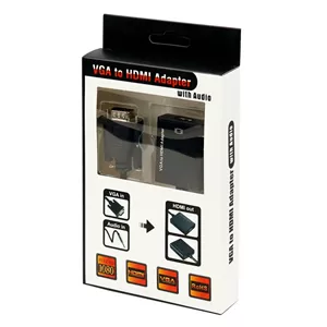 تبدیل VGA به Adapter 5138 HDMI + کابل صدا و کابل Micro USB