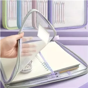 کیف دستی شفاف(پوشه دسته دار)