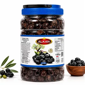 زیتون سیاه چروک شده 1.400ک Alkan (درب آبی)
