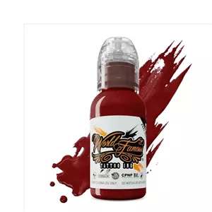 رنگ تاتو ورد فیمس رگناروک رد WORLD FAMOUS INK قرمز غلیظ RAGNAROK RED رنگ تتو راگنارک رد راگناروک رد وردفیمس حجم 15 میل 
