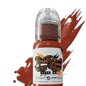 رنگ تاتو ورد فیمس رمبرنت رد WORLD FAMOUS INK قرمز گوشتی ( نچرال ) REMBRANDT RED حجم 15 میل رنگ تتو 