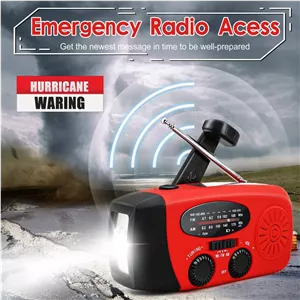 اسپیکر و رادیو اضطراری Solar Crank Radio رادیو خورشیدی با باتری 2000mAh چراغ قوه و قابلیت شارژ موبایل