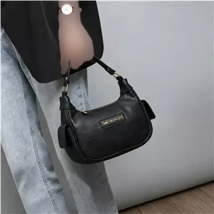 کیف مایکل کورس مشکی شرانگ خارجی فری سایز یراق طلایی دسته چرم آستر ساتن