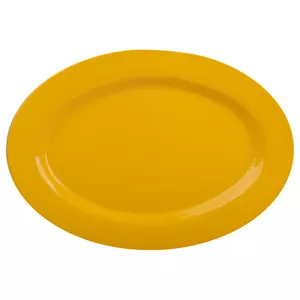 دیس بیضی ملامین مدل 421 مناسب سرو برنج با ابعاد 30×40 سانتیمتر، شستشو با دست، غیرقابل استفاده در مایکروویو و فر