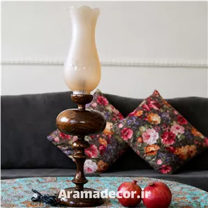 آباژور رومیزی چوبی کلاسیک مدل 1015