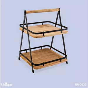 استند چوبی مربع 2 طبقه یونیک Unique کد UN-2925