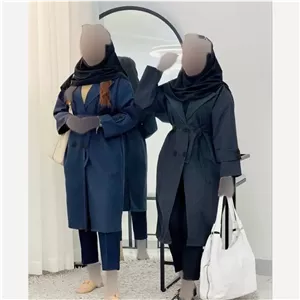 مانتو دانشجویی دیپلمات مکانیک پرشین مشکی طوسی سورمه ای سایز1 سایز2