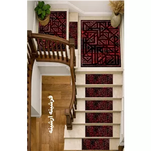 روپله ای و پاگرد مخمل ترک مدرن لاکی کبود L158