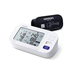 فشارسنج دیجیتال بازویی امرن مدل M6 Comfort با حافظه بالای 99 رکورد، دو پروفایل کاربری، نمایش میانگین نتایج، تشخیص آری...