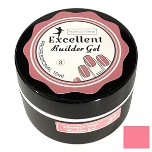 بیلدر ژل کاشت ناخن اکسلت مدل Perfect Pink حجم 15 میلی لیتر