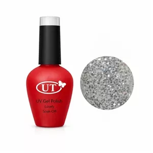 لاک ژل اکلیلی ناخن اتوپیا مدل GLITTER شماره 76 رنگ نقره ای
