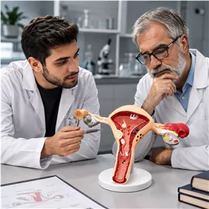 مولاژ رحم با نمایش اندازه طبیعی همراه استند نگهدارنده