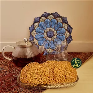 پولکی توری کنجدعسلی ترد خوش عطر و خوشمزه یزدان