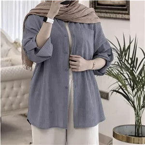شومیز مانتویی کراش پاگن دار