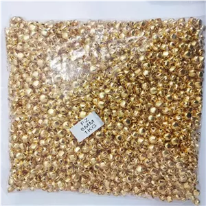 زنگوله چاکدار طلایی 8میل عمده (یک کیلویی)حدود3500 عدد