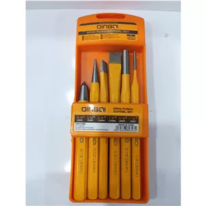 ست 6 تکه سنبه فولادی پانچ و اسکنه حرفهای DINGQI مدل CG01012