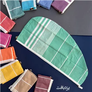 کلاه حمام هندی نخی ممتاز رنگ سبز دریایی
