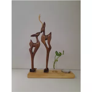 مجسمه چوبی غزال فانتزی(دست ساز)