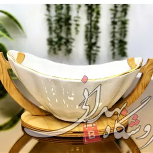 کشکول چینی لب طلایی کادوِیی اعلا سایز 1