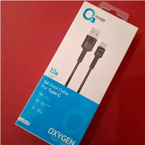 کابل تایپ سی فست شارژ 5 آمپر اکسیژن LX-10 طول 1 متر