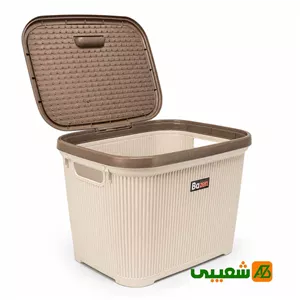 سبد رخت چرک حمام بازن درب دار کوچک