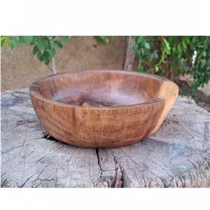 کاسه ی دست تراش چوب گردو
