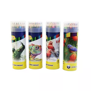 مداد رنگی 36 رنگ پارس جعبه استوانه ای