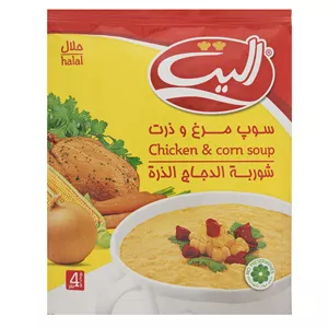 سوپ نیمه آماده مرغ و ذرت الیت مقدار 65 گرم