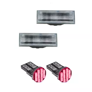 چراغ پلاک خودرو قطعه سازان کبیر مدل EK-PRIDE132RED-3010367 مناسب برای پراید 132 به همراه لامپ مجموعه 4 عددی