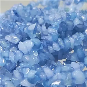مهره سنگ آکوامارین طبیعی چیپسی تراش نامنظم ، مهره آکوامارین با کیفیت ، مهره سنگ طبیعی، مهره سنگ آکوامارین آبی ، سنگ آبی