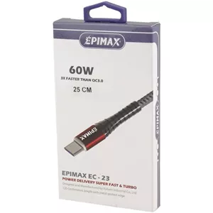 🔍 کابل شارژ Epimax EC-23 Type-C To Type-C 5A 25cm