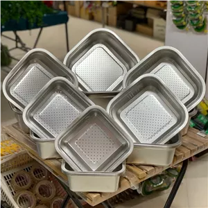 ست 6تیکه ابکش و لگن مربع استیل یونیک (ضدزنگ و استیل نگیر اصل وارداتی )