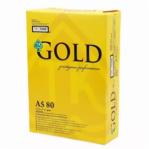 بسته 10 عددی کاغذ A5 گلد 80 گرم بسته 500 عددی
