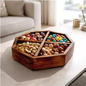 سینی مزه چوبی دکوراتیو چندکارهمیوهخوری و سینی پذیرایی