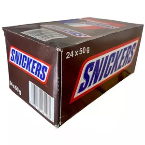 شکلات بار اسنیکرز با مغز بادام زمینی 50 گرم جعبه 24 عددی Snickers