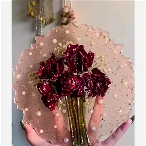 تابلو رزینی با گل خشک رز