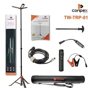 چراغ کمپینگ کانپکس مدل TW-TRP-01 با سه پایه و نور مهتابی