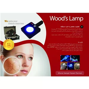 وود لامپ (Wood Lamp) دستگاه تشخیص پوست با نور UV برای آکنه، قارچ و لک با کیف آلومینیمی