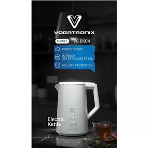 کتری برقی وگاتی VE-EK04 رنگ سفید و مشکی