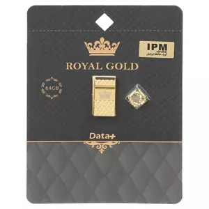 Data Plus Royal Gold USB2 0 Flash Memory 64GB طلایی گارانتی مادام العمر IPM