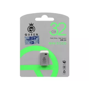 Queen Mini Ecco USB2.0 Flash Memory - 32GB نقره ای (گارانتی مادام العمر شرکت آی تین)