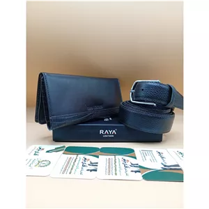 کیف پول چرم طبیعی رایا مردانه دو رنگ مشکی و قهوه ای کد 1103