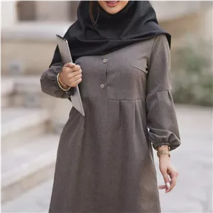 مانتو زنانه مدل شادی جنس پرشیا سایز 1 و 2 رنگ مشکی طوسی نسکافه ای سرمه ای