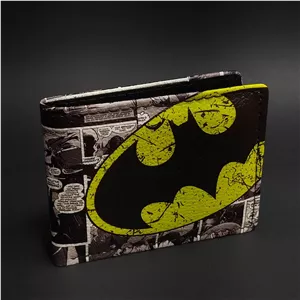 کیف پول چرمی چاپی کُمیک Batmanمدل بتمن کُمیکی با طراحی ابرقهرمانی و استایل شهری